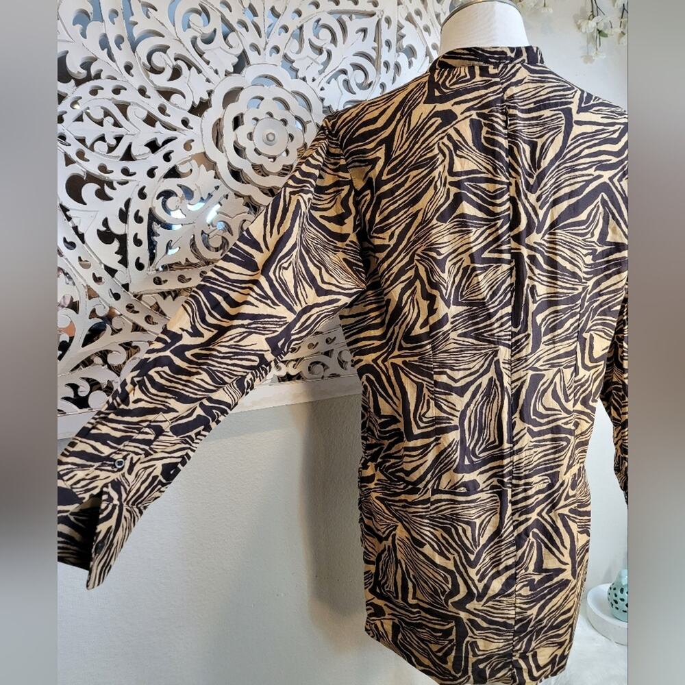 REVOLVE L'ACADEMIE Tan Abstract Tiger Charley Mini Dress Ruched Modern Night Out - Picture 9 of 16